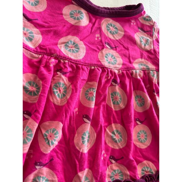 Kickee Pants Vibrant Pink Bamboo Birdie Dress / Tunic 12-18 Months - Picture 3 of 5